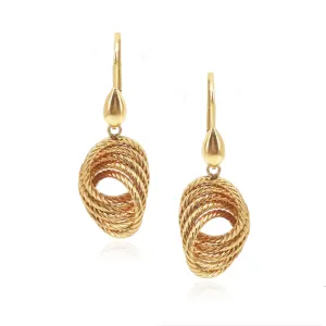 14K Gold Interlocking Circles Earrings