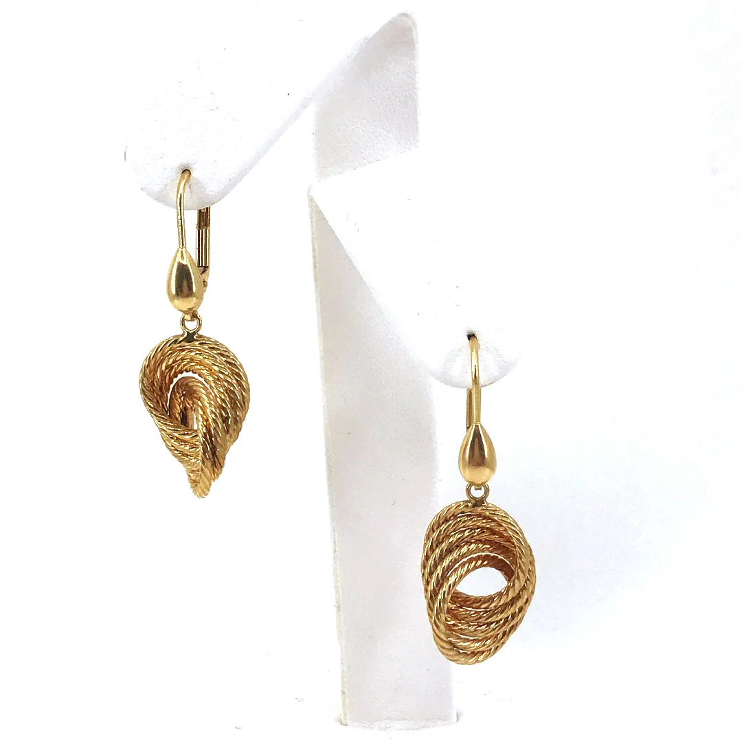 14K Gold Interlocking Circles Earrings