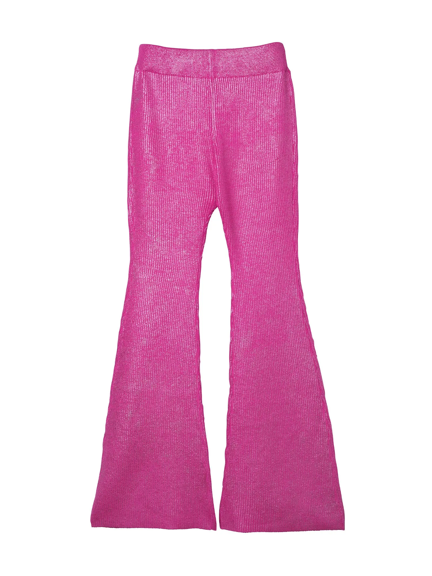 Foil Printed Flared Knit Pants