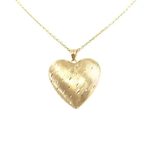 Gold Reversable Heart Pendant