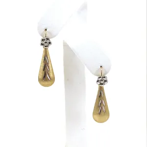 Gold Teadrop Earrings