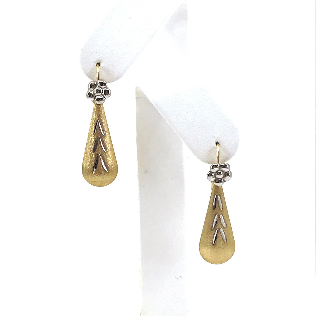 Gold Teadrop Earrings