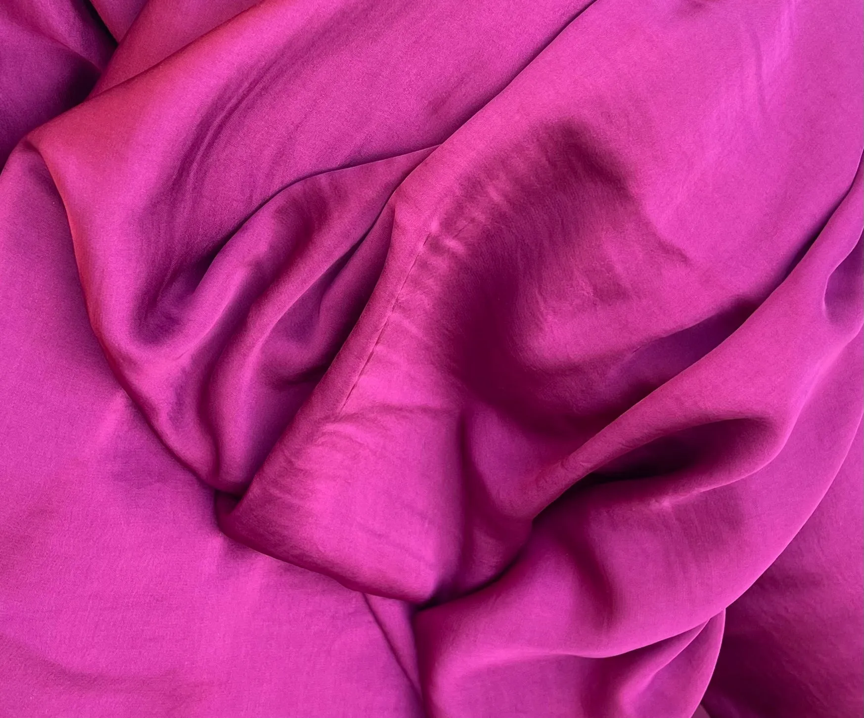 Lightweight  satin fabric by the yard - Burgundy solid color