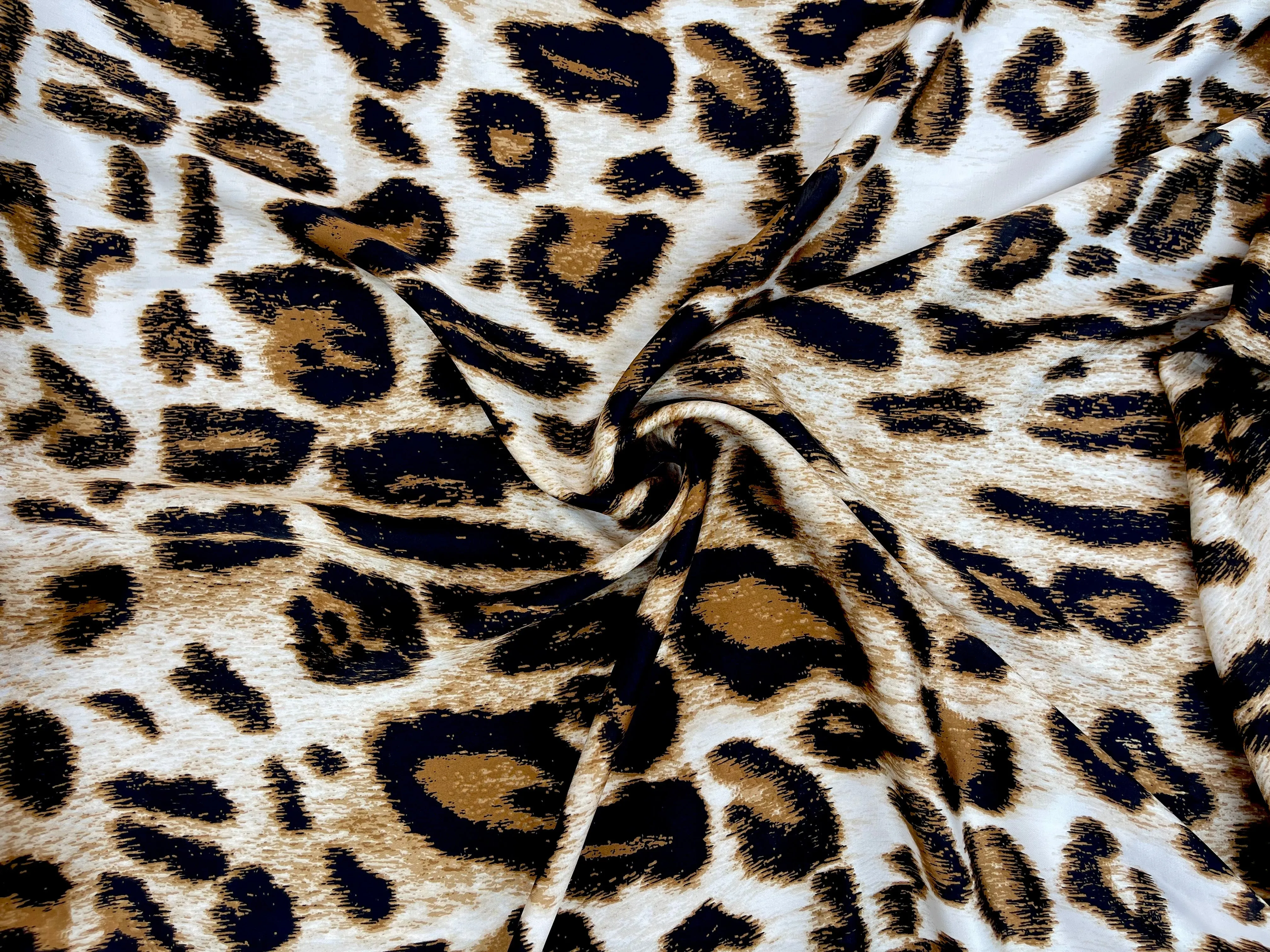 Lightweight  satin  fabric - Cheetah  print