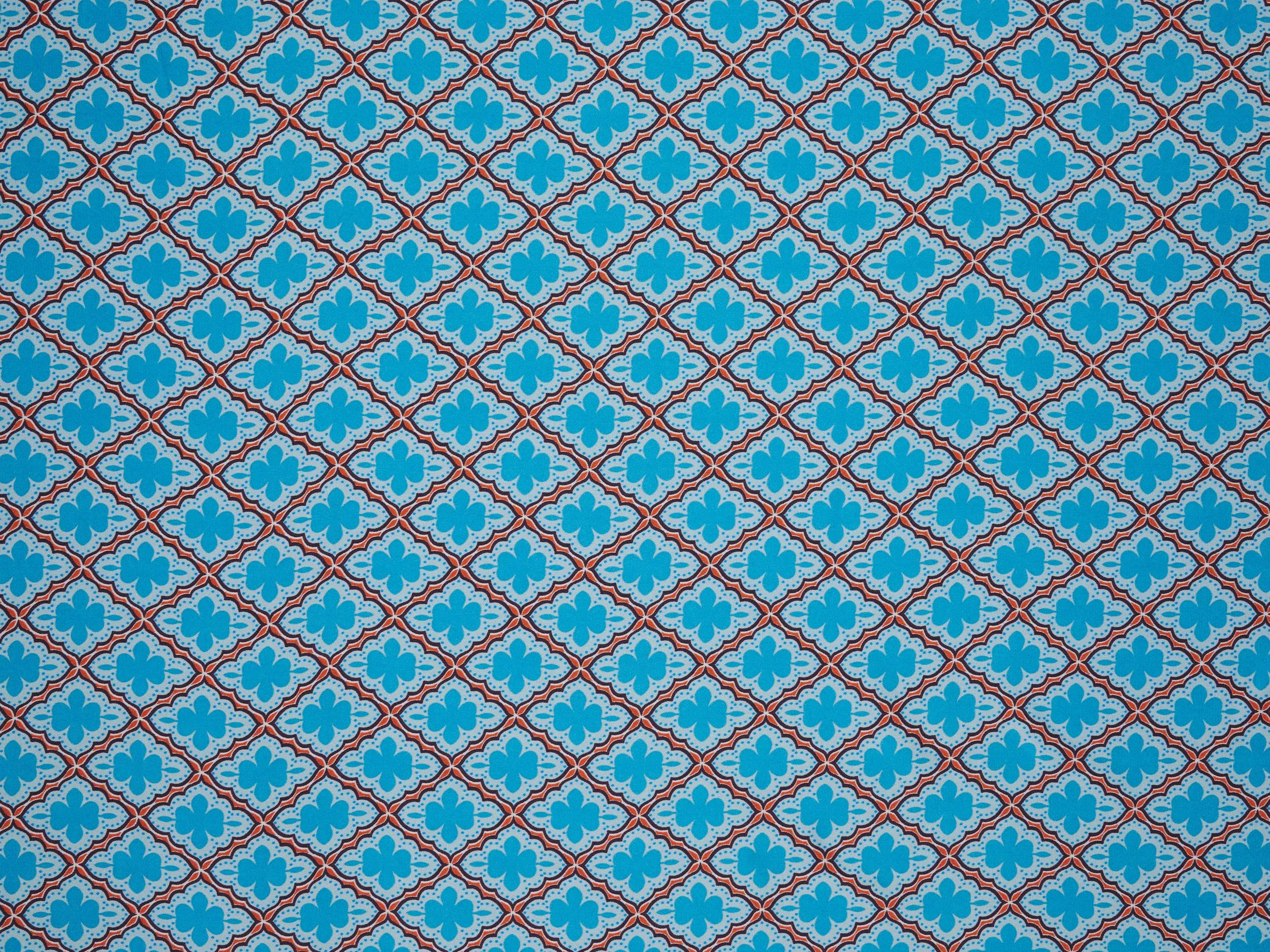Lightweight  satin  fabric -   Diamond tile print