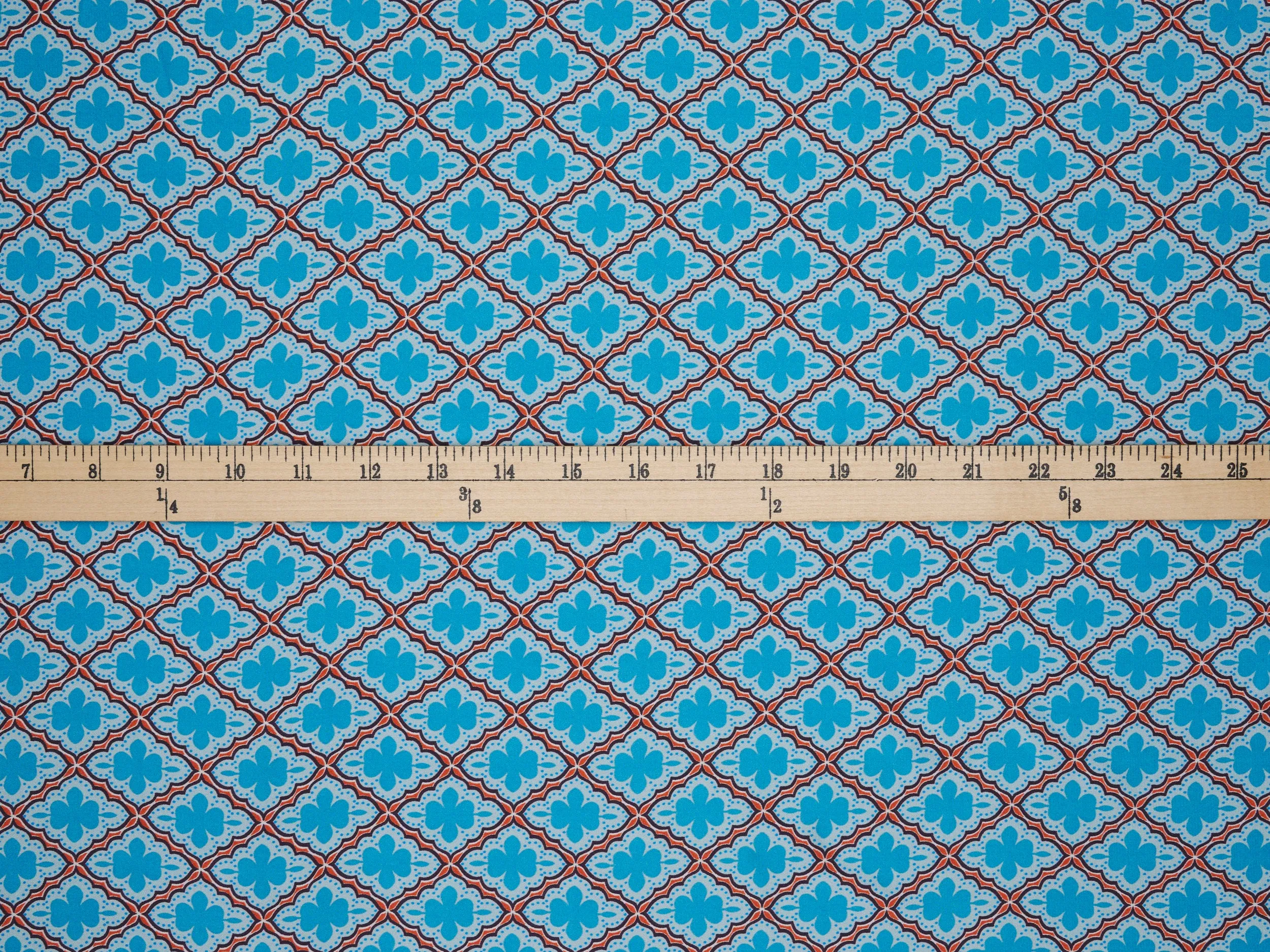 Lightweight  satin  fabric -   Diamond tile print