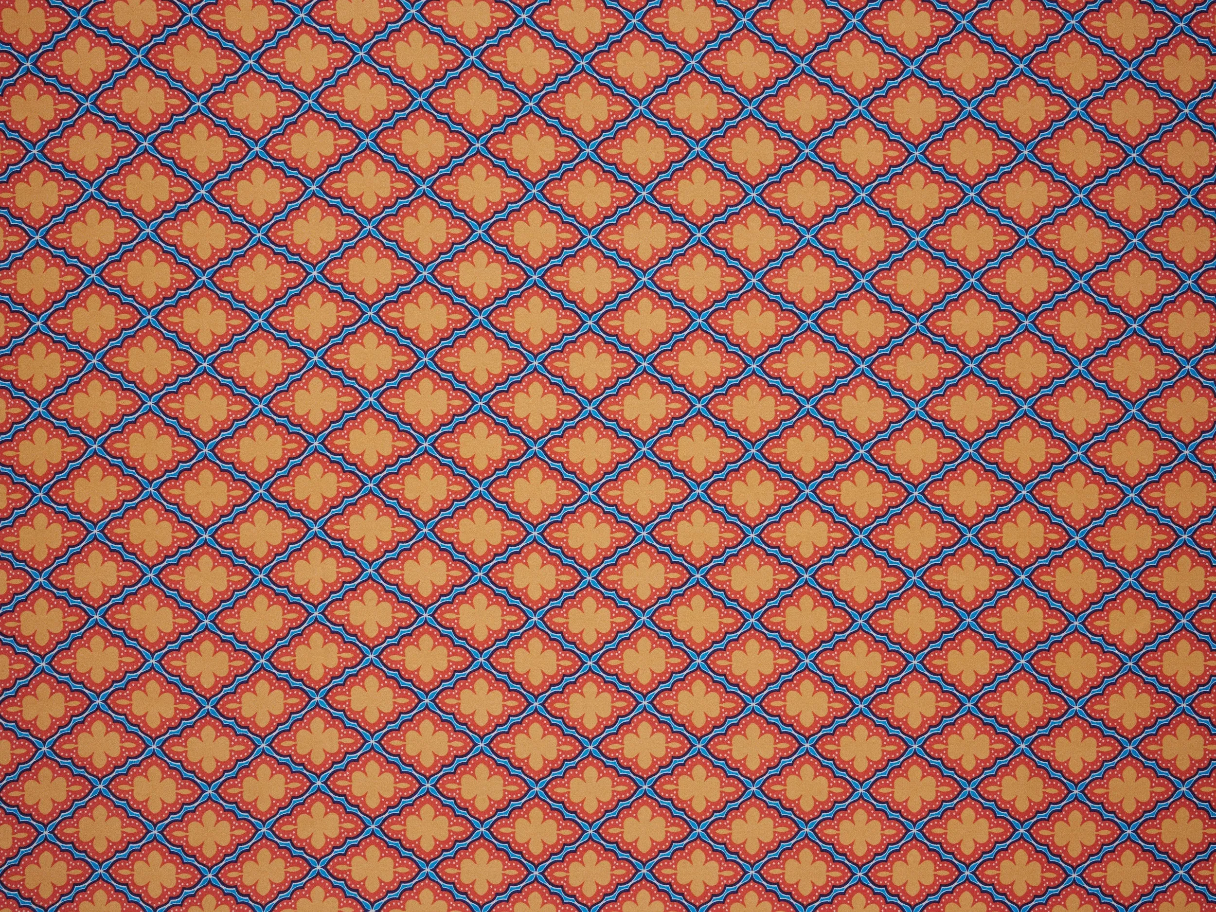 Lightweight  satin  fabric -   Diamond tile print