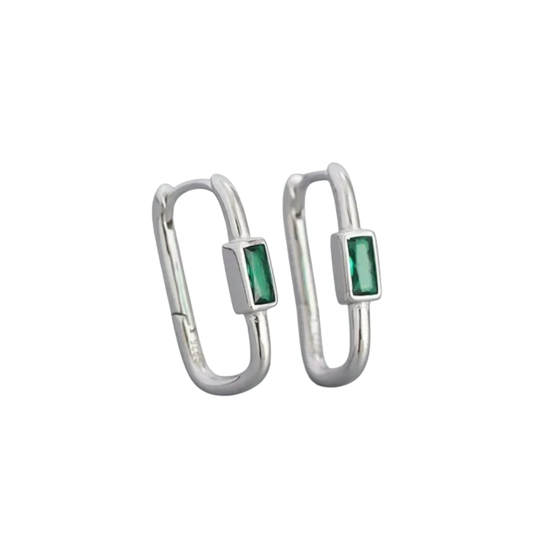 Rectangle Swarovski Crystal Earrings