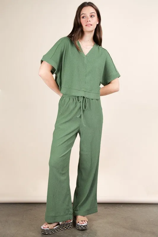 Textured Knit Casual Pant